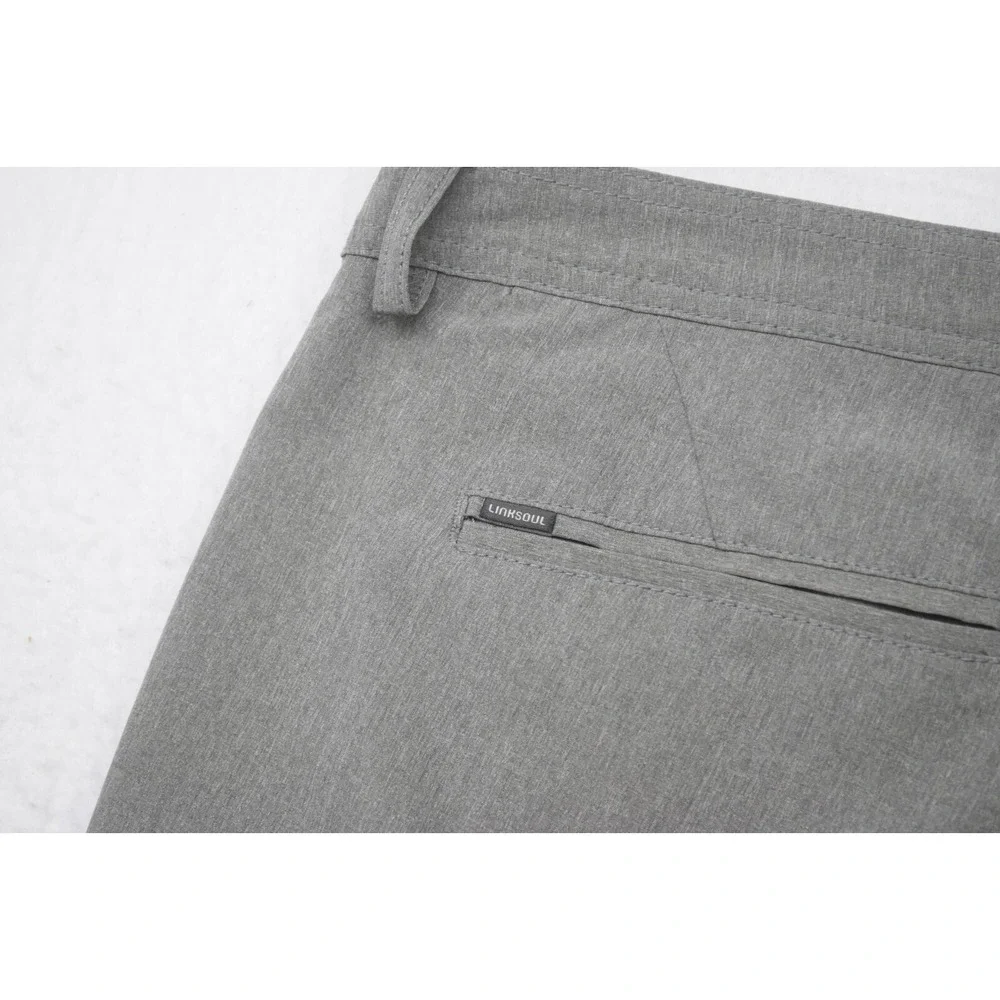 Linksoul Golf Pants Gray Performance‎ Wicking Flat Stretch Mens Size 38 x 32